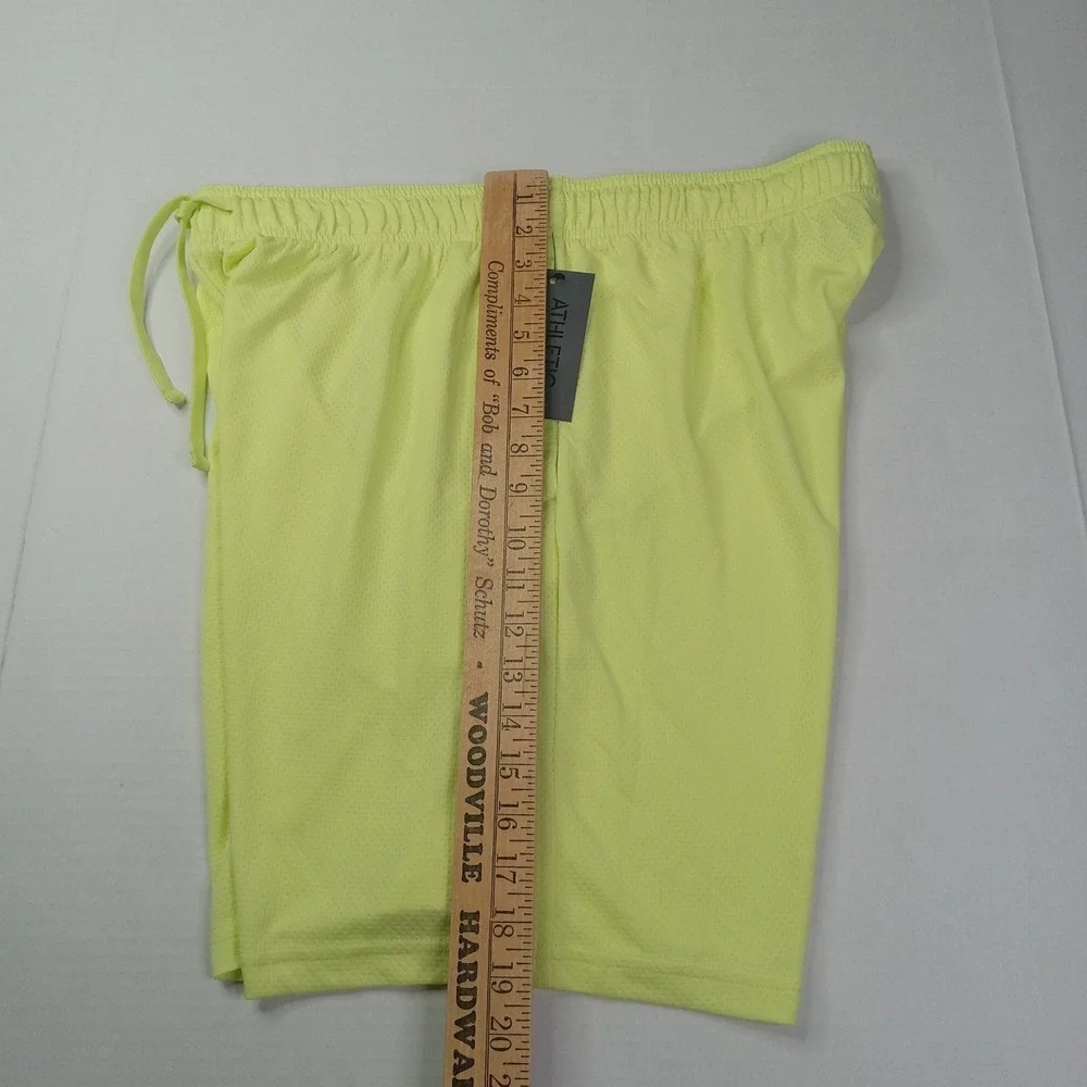 2 Athletic Works Men's Core Knit Shorts Size L (36-38) Blue Yellow 9